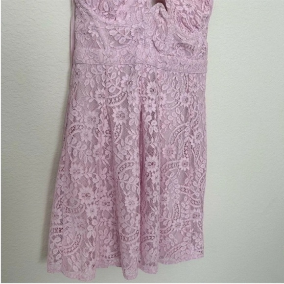 For Love & Lemons Carmela Lace Mini Dress Pink - Picture 6 of 10